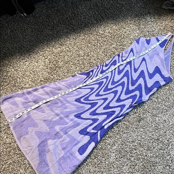 This is a House of Sunny Wannabe Hockney dress in shades violet wavy knit - Picture 8 of 17